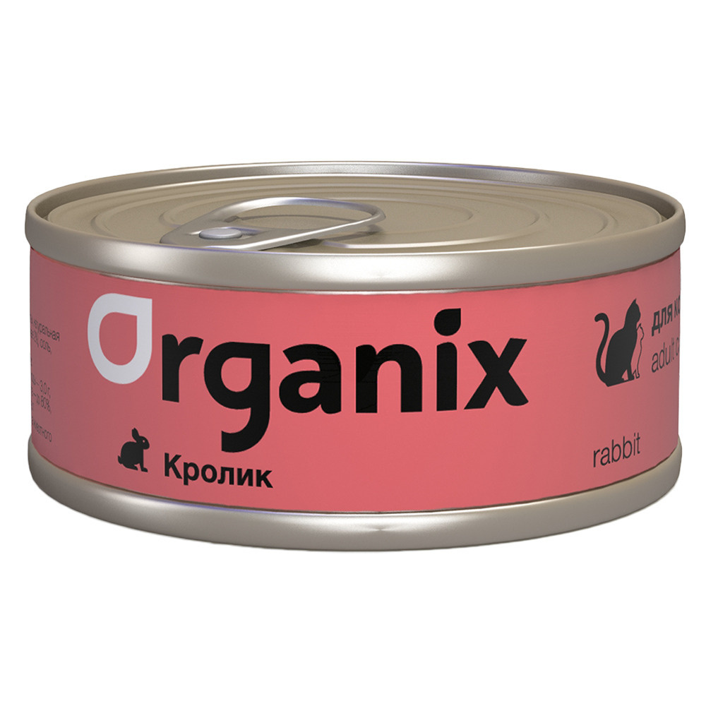 Organix консервы для кошек, с кроликом, 24 шт. по 100 гр. #1