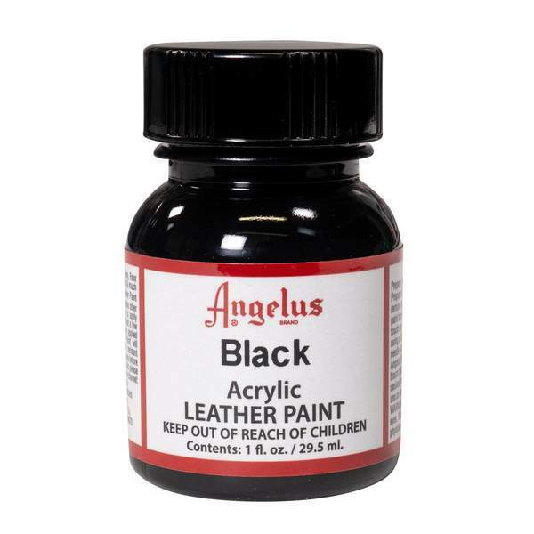 Акриловая художественная краска для кастомизации и реставрации кожаных изделий Angelus Black  #1