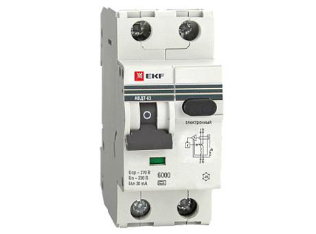 Дифференциальный автоматический выключатель АД32 1 полюс+N, 40А, Тип AC, х-ка C, 30мА. DA32-40-30-pro #1