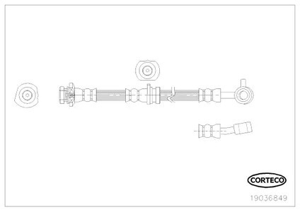 Шланг тормозной NISSAN X-TRAIL/QASHQAI 07- передний R (265mm) CORTECO 19036849 #1