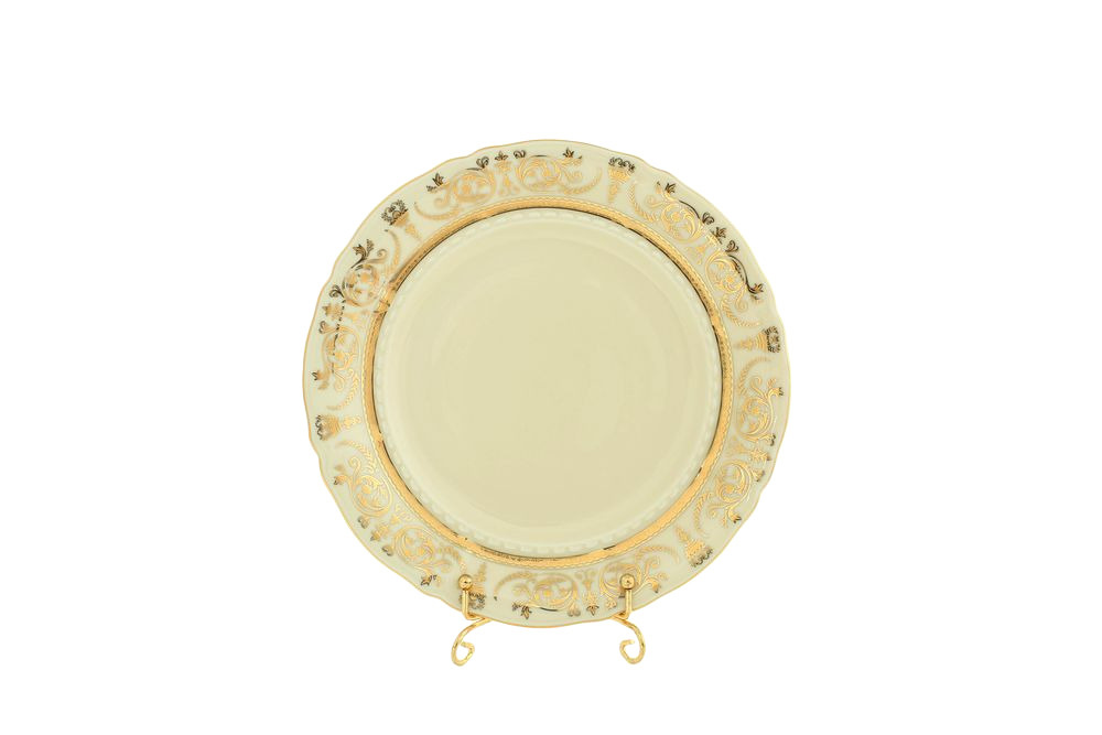Leander Набор тарелок "Золотые узоры", 6 шт, Фарфор, диаметр 19 см  #1