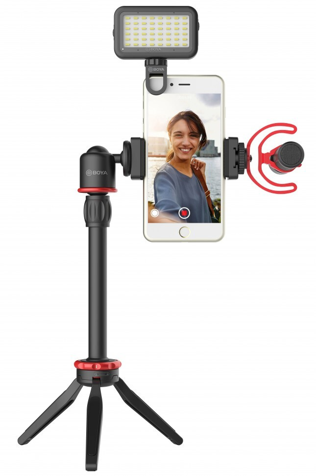 BOYA Микрофонная стойка для мобильного устройства BY-VG350 / Комплект для видеоблогера: микрофон-пушка; #1
