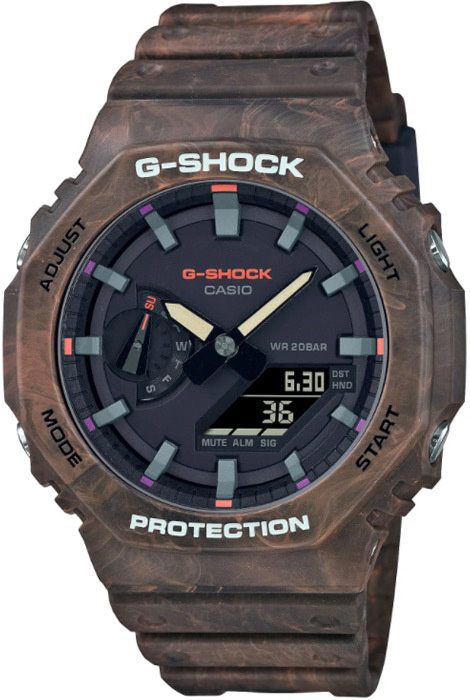 Часы наручные мужские Casio G-Shock GA-2100FR-5AER Японские оригинальные водонепроницаемые часы с гарантией #1