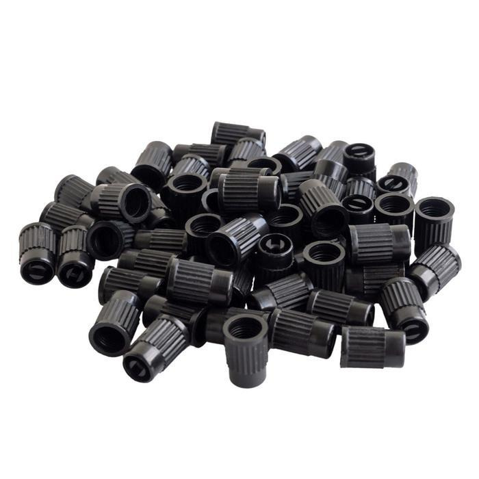 Колпачки на шинный вентиль, черные, пластик, 60 шт #1