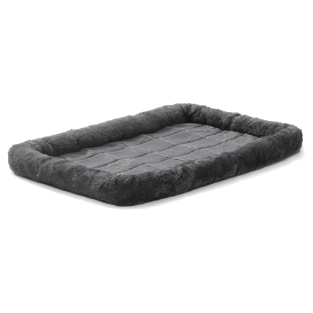 Лежанка MidWest Pet Bed для собак и кошек меховая 61х46 см, серая  #1