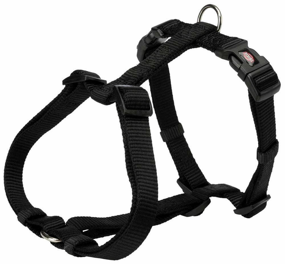 Шлейка Premium H-Harness, Trixie (товары для животных, S-M: 42-60 см/15 мм, черный, 203301)  #1