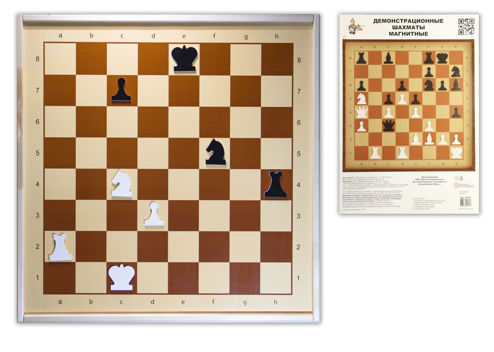 Магнитные демонстрационные шахматы (магнитная шахматная доска + комплект шахмат)  #1