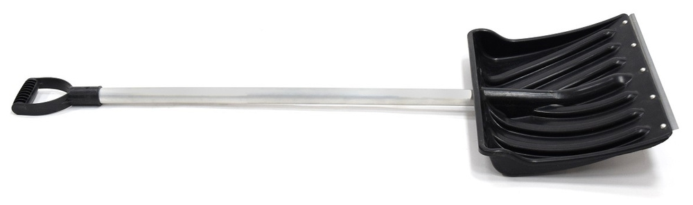 Лопата снеговая ДОМБАЙ оцинкованная планка на заклепках алюминиевый черенок V-ручка 490*430мм  #1