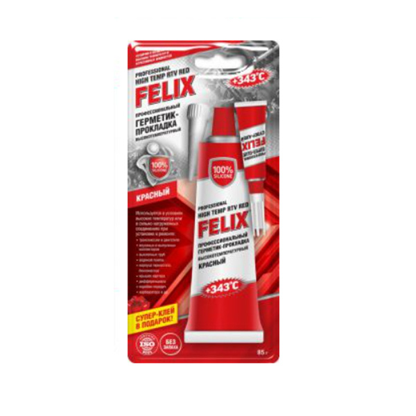 Герметик автомобильный термостойкий красный FELIX 85 г. / Герметик-формирователь прокладок универсальный #1