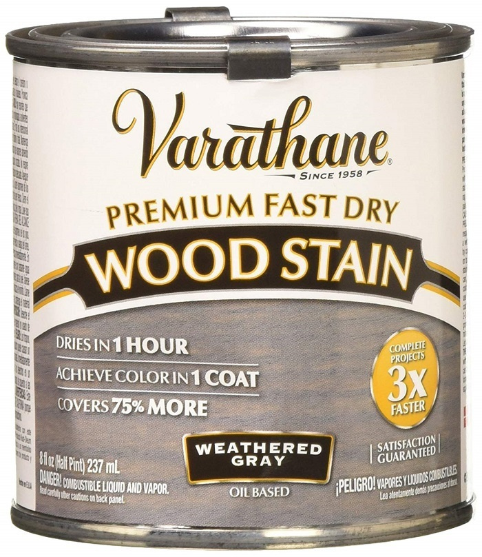 Морилка - Масло Для Дерева Varathane Premium Fast Dry Wood Stain графит 0,236л  #1