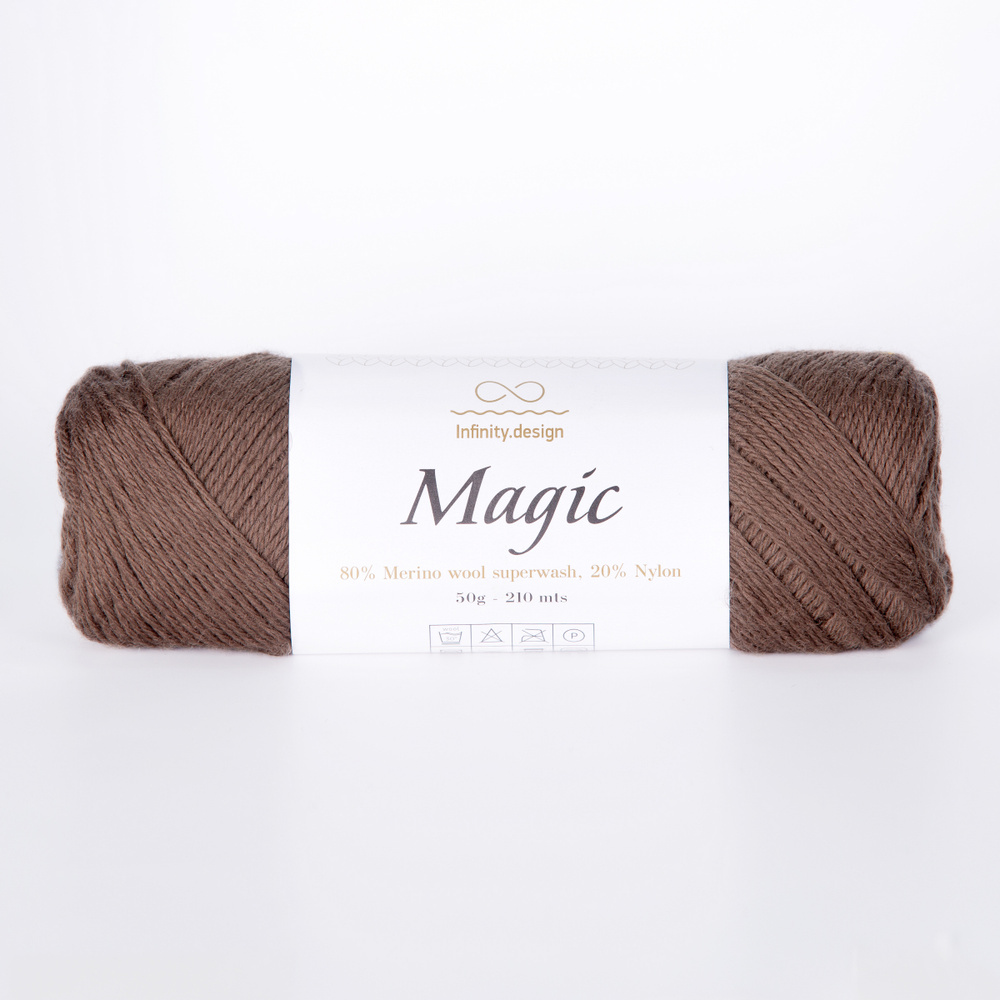 Носочная пряжа Infinity Design Magic (2652 Dark Beige) 8 мотков #1