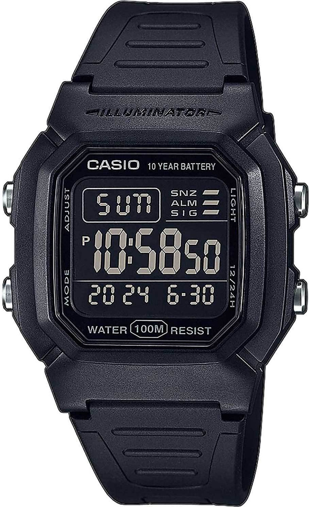 Японские наручные часы Casio Collection W-800H-1BVES #1