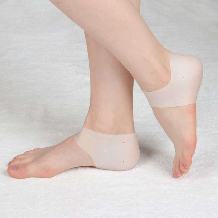 Силиконовые носочки ONLITOP, напяточники для педикюра, увлажняющие, перфорированные, 10 9 см, ONE SIZE, #1