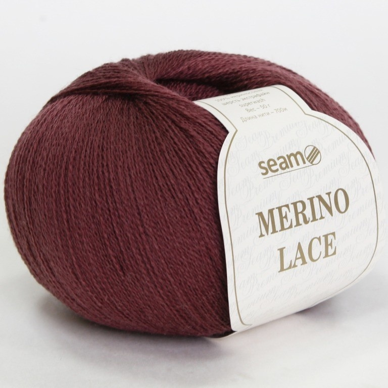 Пряжа Merino LACE цвет 08, 2шт*(700м/50г), 100% мериносовая шерсть #1