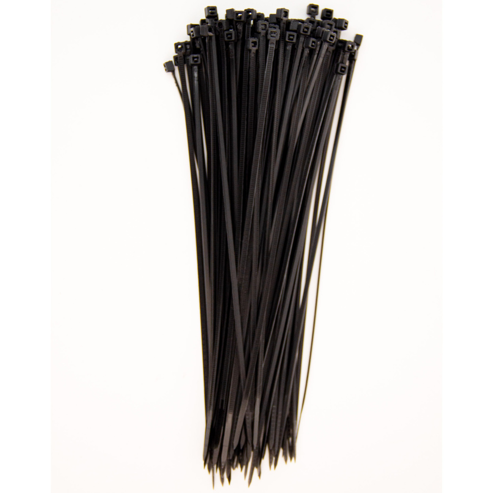 Хомуты пластиковые ДВИЖЕНИЕ 5х500 мм, 100 шт., черные / Стяжка стандартная (нейлоновая) КСС для кабеля #1