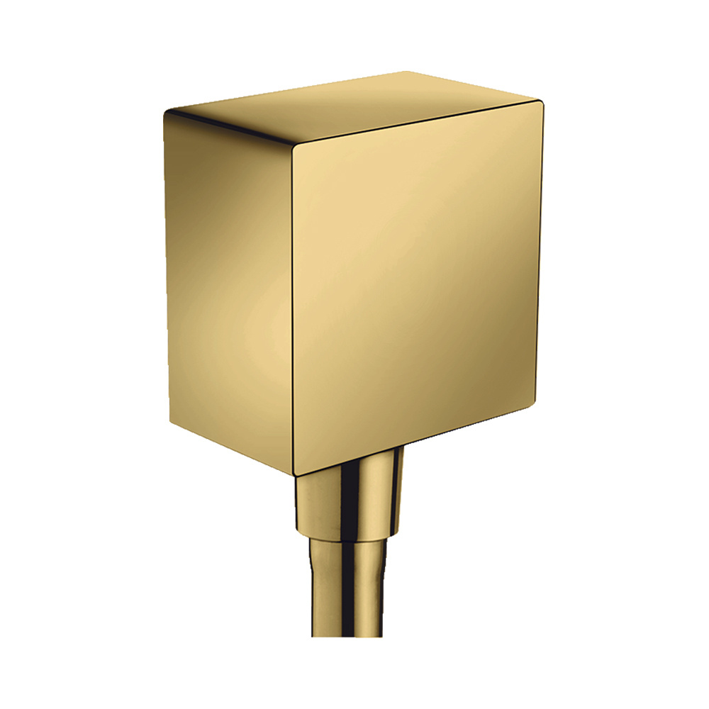 Hansgrohe FixFit Шланговое подсоединение Square с клапаном обратного тока золото 26455990  #1