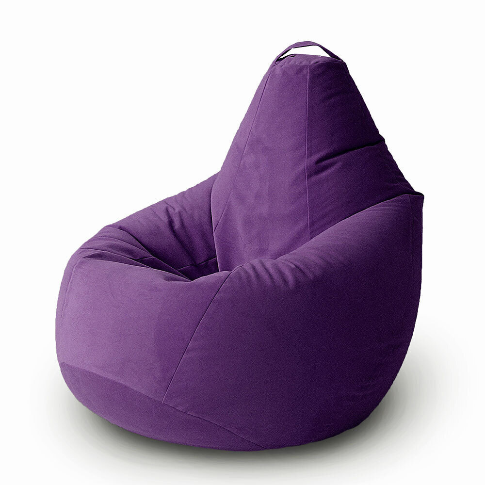 MyPuff Кресло-мешок Груша, Велюр натуральный, Размер XXXXL,фиолетовый, пурпурный  #1