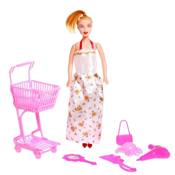 Кукла-модель "Синтия в супермаркете" с тележкой и аксессуарами  #1