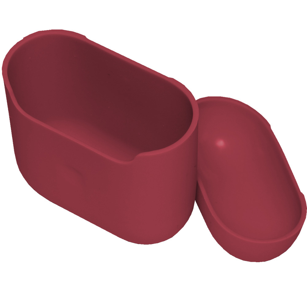Чехол силиконовый Brosco для Apple AirPods 2 розово-красный #1