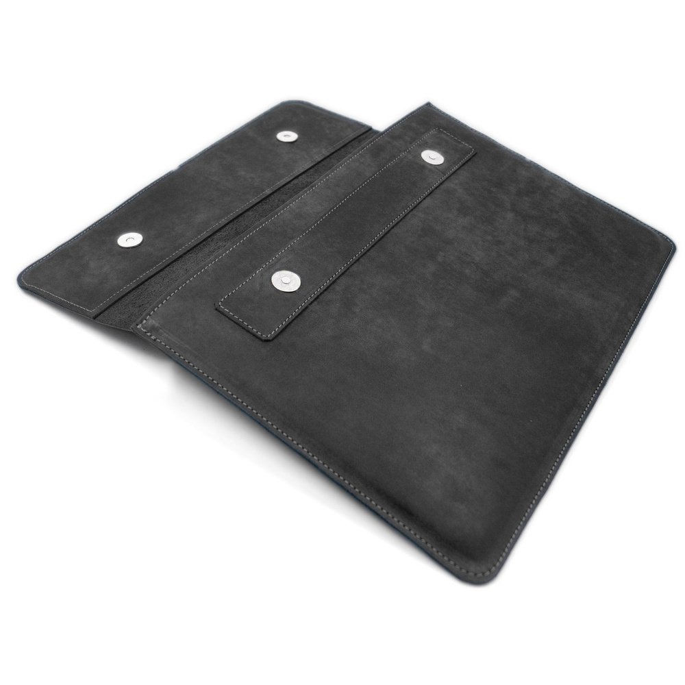 Кожаный Чехол для Ноутбука 13-14 дюймов и Macbook 14 Pro, Черный, J. Audmorr - Newport 13.3 Coal  #1