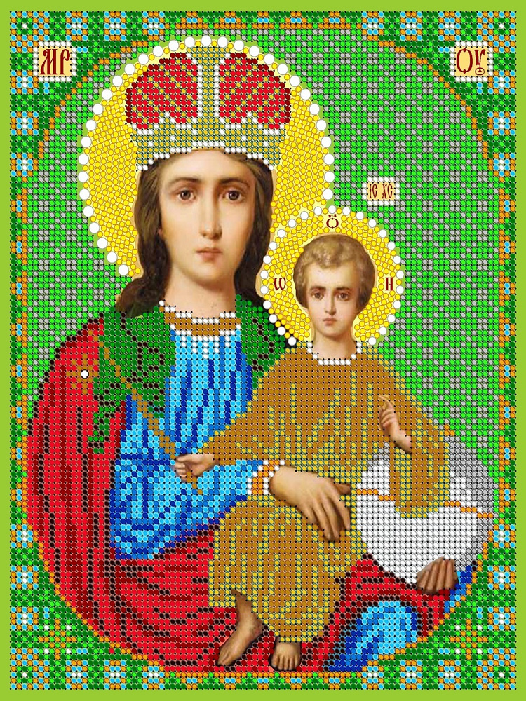 Набор для вышивания "Светлица" чешский бисер, икона Богородица Прежде Рождества и по Р.Д., 19х24 см  #1