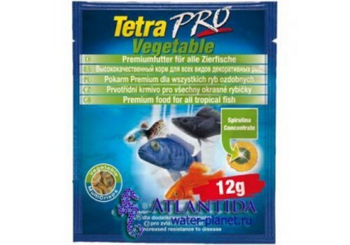 Tetra Pro Algae Crisps / Растительный корм Тетра для всех видов рыб в чипсах 12 г (саше)  #1