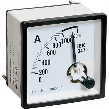 Амперметр щитовой IEK Э47 400А AC, аналоговый, кл.т. 1,5 код. IPA10-6-0400-E IEK  #1