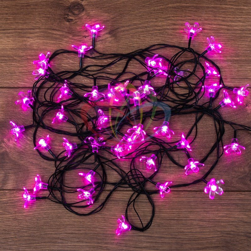 Гирлянда светодиодная "Цветы Сакуры" 50LED роз. 7м с контроллером код 303-038 Neon-Night 1шт.  #1