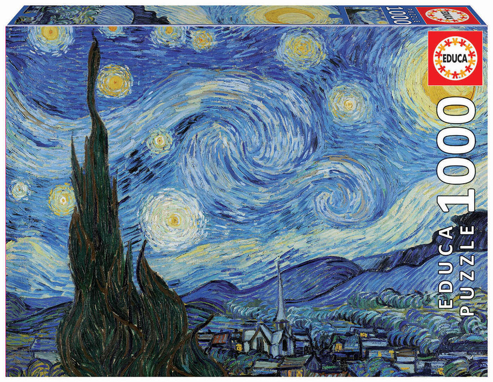 Пазлы для взрослых 1000 элементов Звездная ночь, Винсент Ван Гог для взрослых  #1