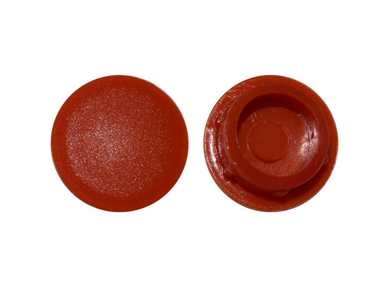 Пластиковая заглушка под отверстие диаметром 16 мм, цвета красный кирпич, с диаметром шляпки 19мм (30шт) #1