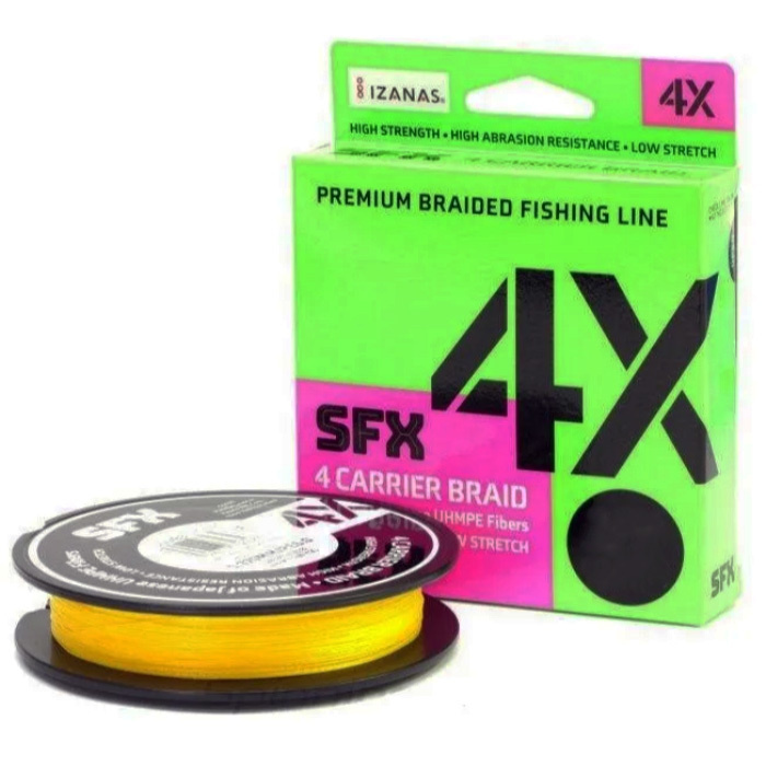 Шнур PE Sufix SFX 4X #6 (135 м, 0.405 мм, жёлтый, 30.6 кг) #1