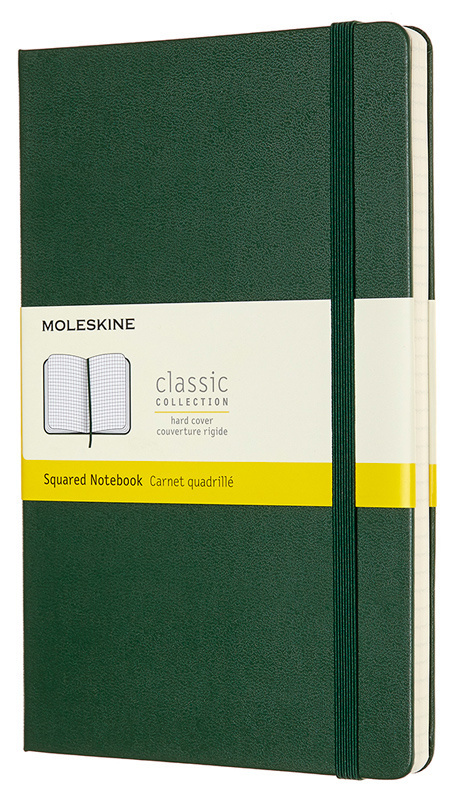 Блокнот Moleskine CLASSIC QP061K15 13х21см 240стр. в клетку, твердая обложка, зеленый  #1