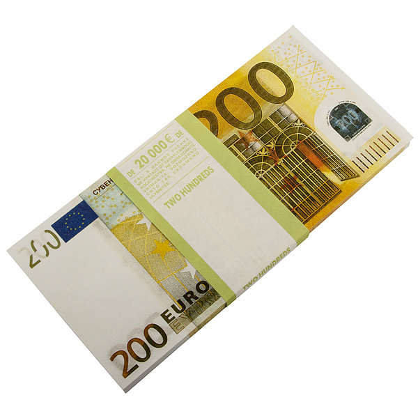 Забавная Пачка 200 евро Эврика / Игрушечные деньги #1