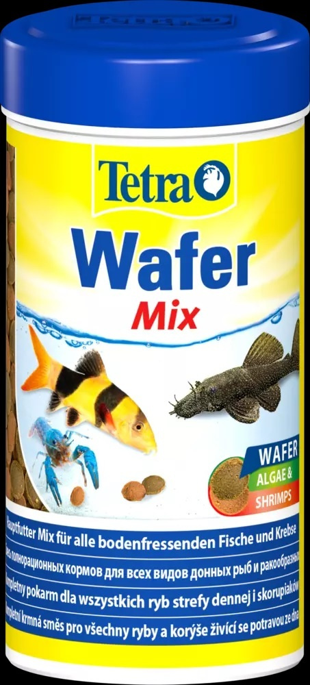 Tetra Wafer Mix 100мл/48г- смесь основного корма для травоядных, хищных и донных рыб с добавлением креветок. #1