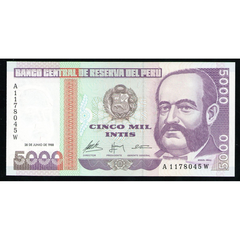 ПЕРУ 5000 ИНТИС 1988 UNC #1