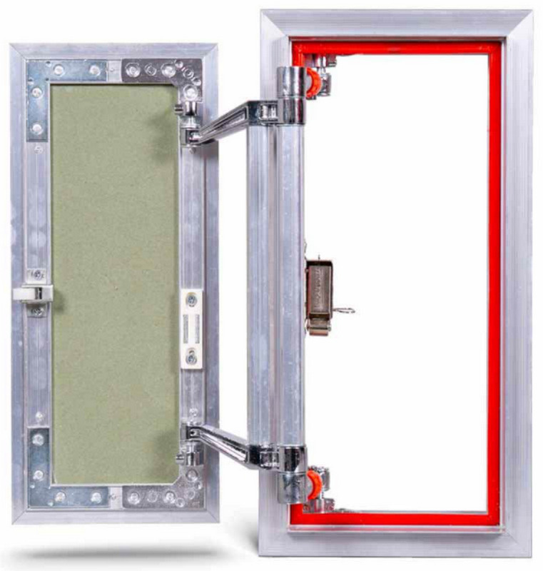 Люк ревизионный под плитку нажимной Практика Евроформат АТР 200-400 мм, алюминиевый, скрытый  #1
