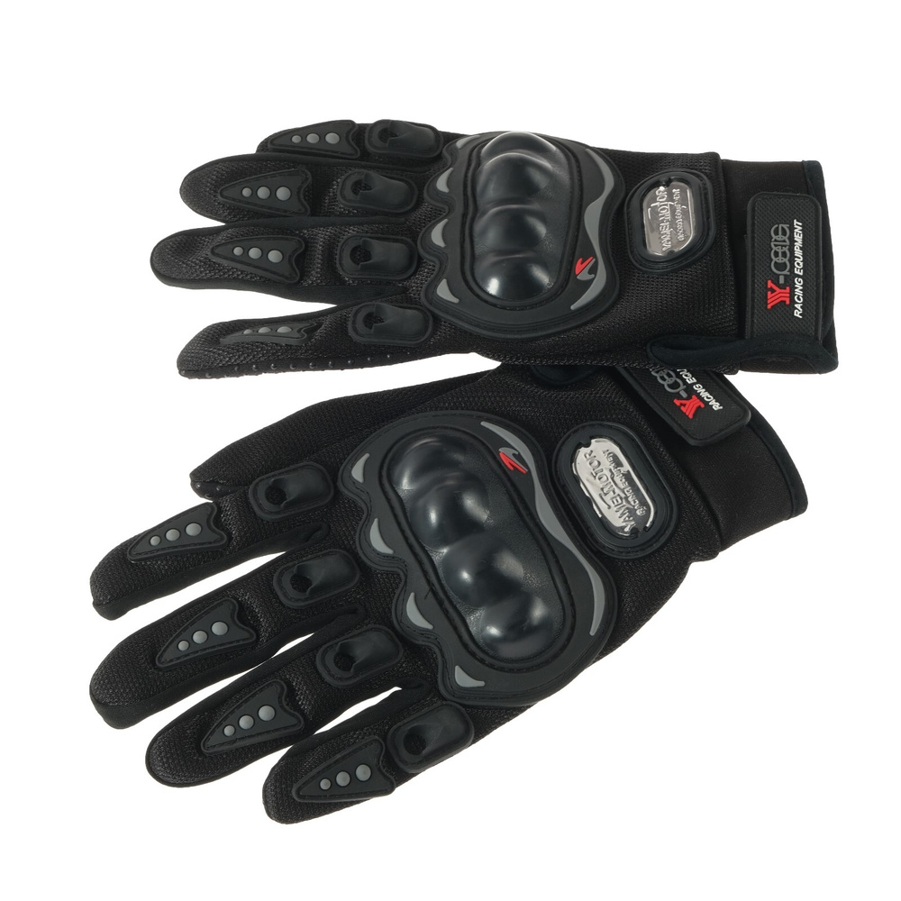 Перчатки для езды на мототехнике, с защитными вставками, пара, размер XL, черные  #1