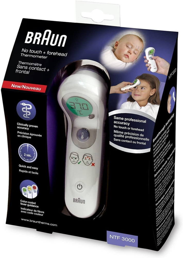 Braun Цифровой бесконтактный Термометр для лба No Touch Plus #1