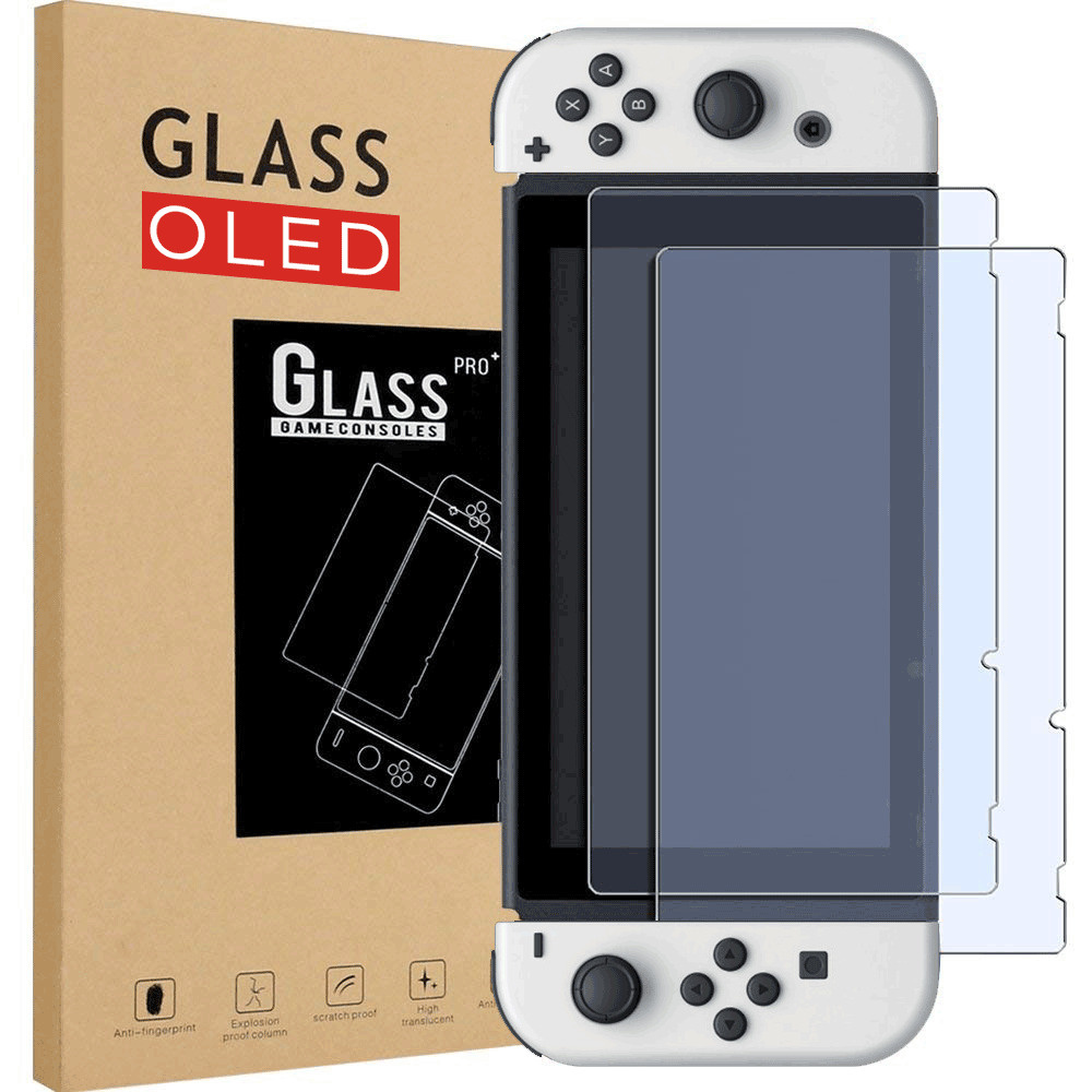 Защитное стекло Glass PRO Premium Tempered для Nintendo Switch - модель OLED (2 шт.)  #1