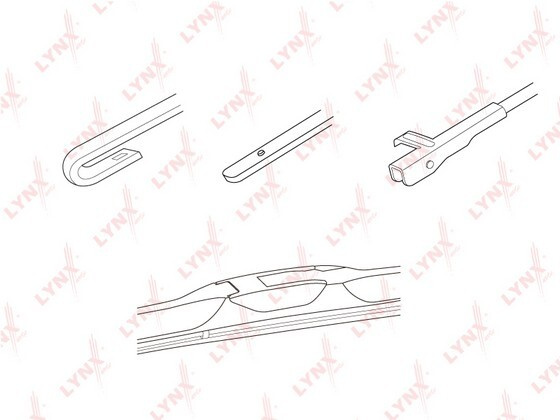 LYNXauto Щетка стеклоочистителя гибридная, арт. LX430, 43 см #1
