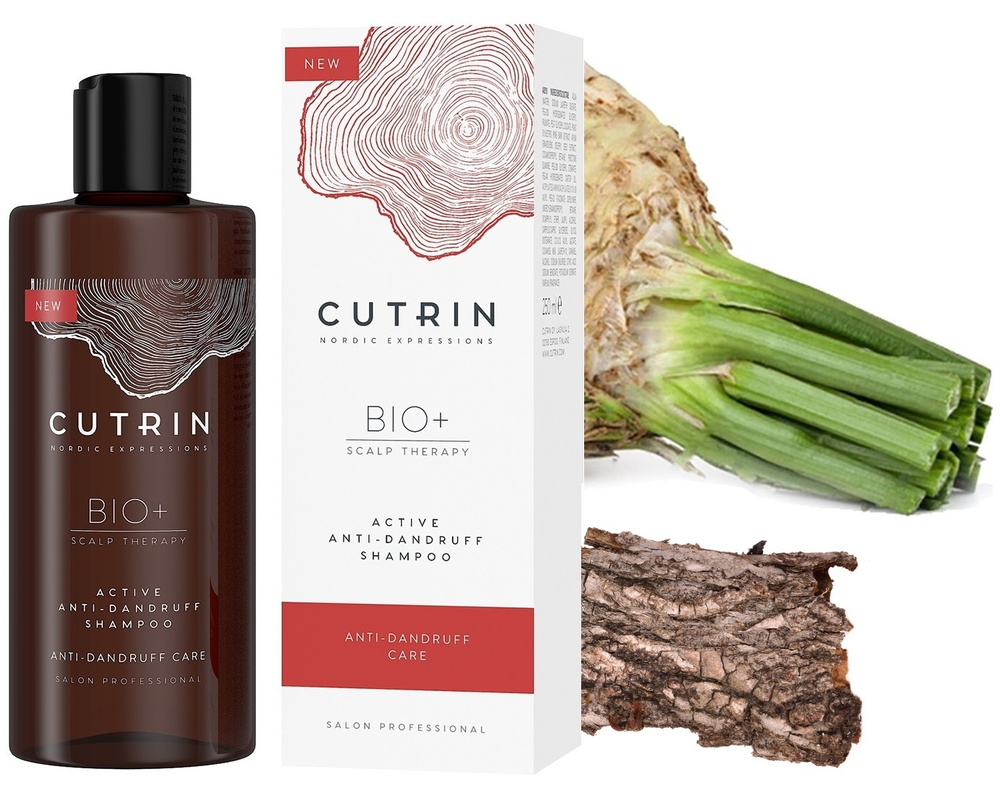 Cutrin Bio Active Шампунь для волос против перхоти и зуда контроль себума и жирности кожи головы 250 #1