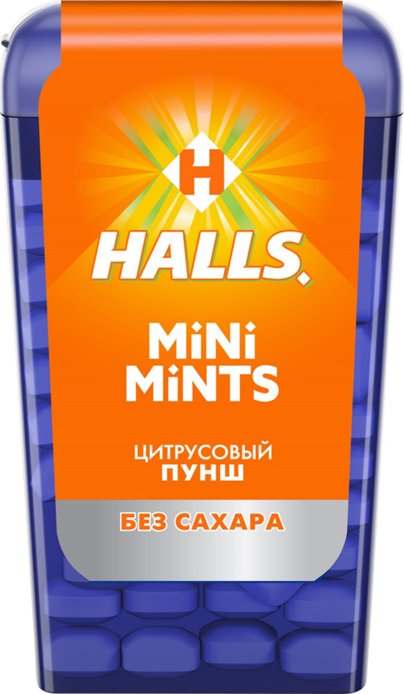 Конфеты HALLS Mini Mints Цитрусовый пунш, 12,5 г - 10 шт. #1