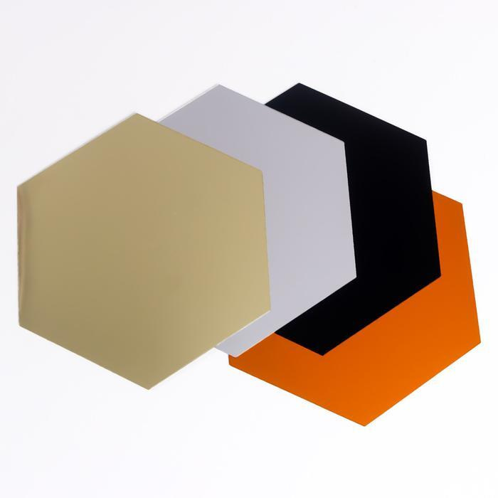 Наклейка пластик зеркальная "Шестигранник" 21,5х25 см купить по ...