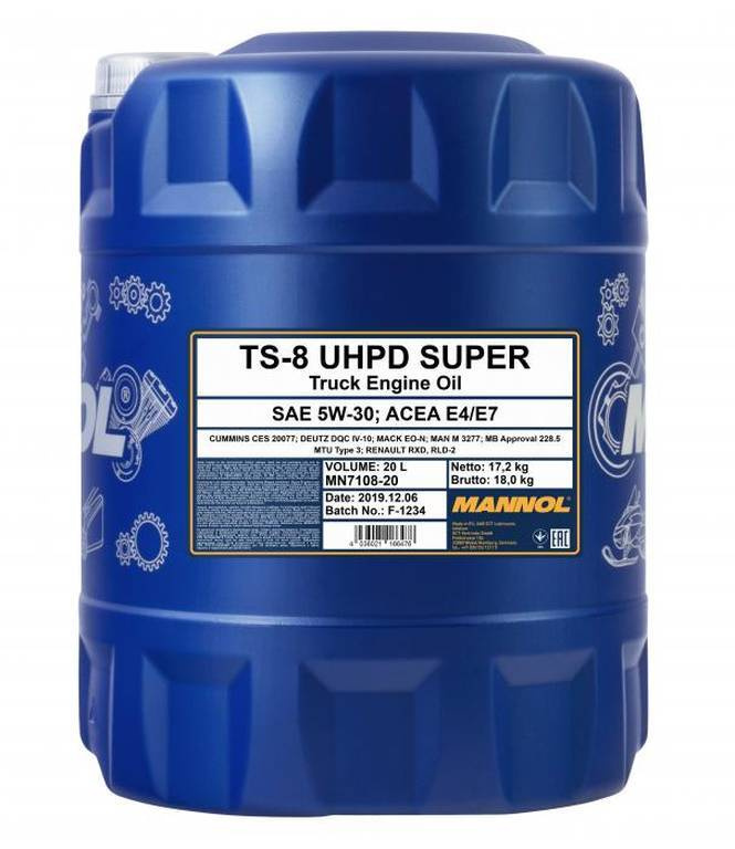 MANNOL TS-8 UHPD SUPER 5W-30 Масло моторное, Синтетическое, 20 л #1