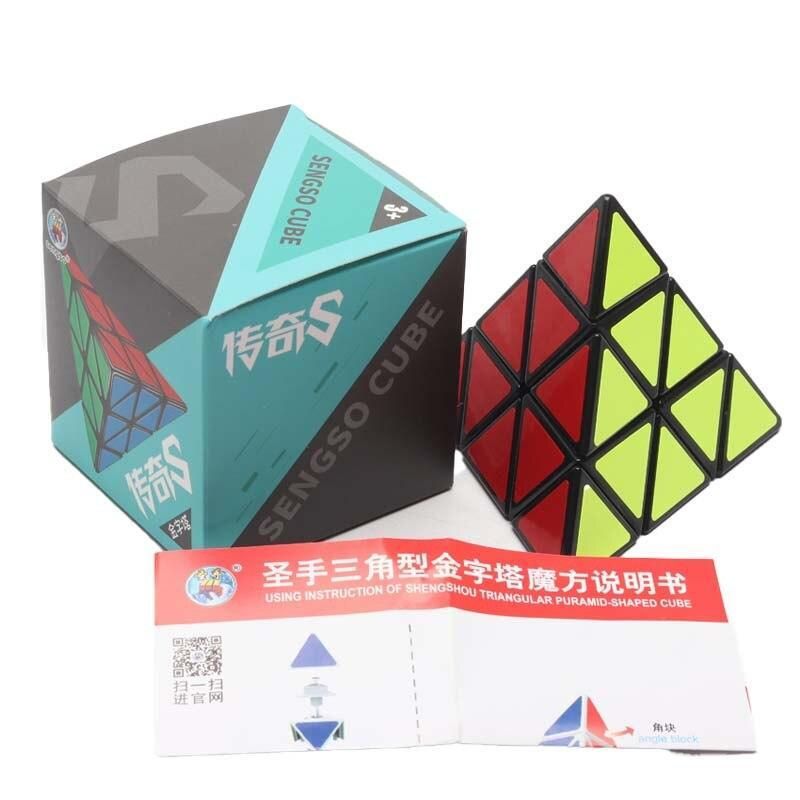 Головоломка тетраэдр пирамидка для новичков базовая ShengShou Legend S Pyraminx, black  #1