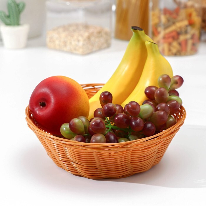Корзинка для фруктов и хлеба Доляна "Капучино", 20х7 см / 4146259  #1