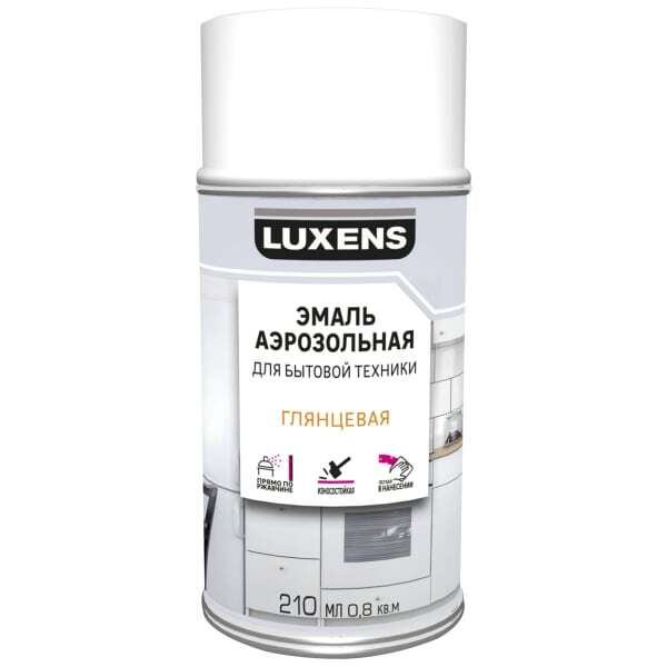 Luxens Эмаль, Алкидная, Глянцевое покрытие, 0.2 л, белый #1