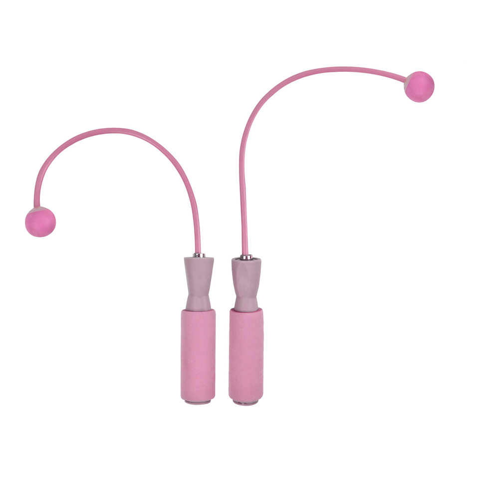 Скакалка скоростная беспроводная CLIFF, пластмассовая ручка PVC+EVA, розовая  #1