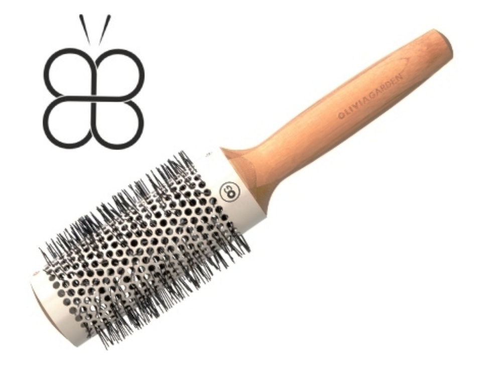 OLIVIA GARDEN Термобрашинг для волос бамбуковый 43 мм Керамика + ион  #1
