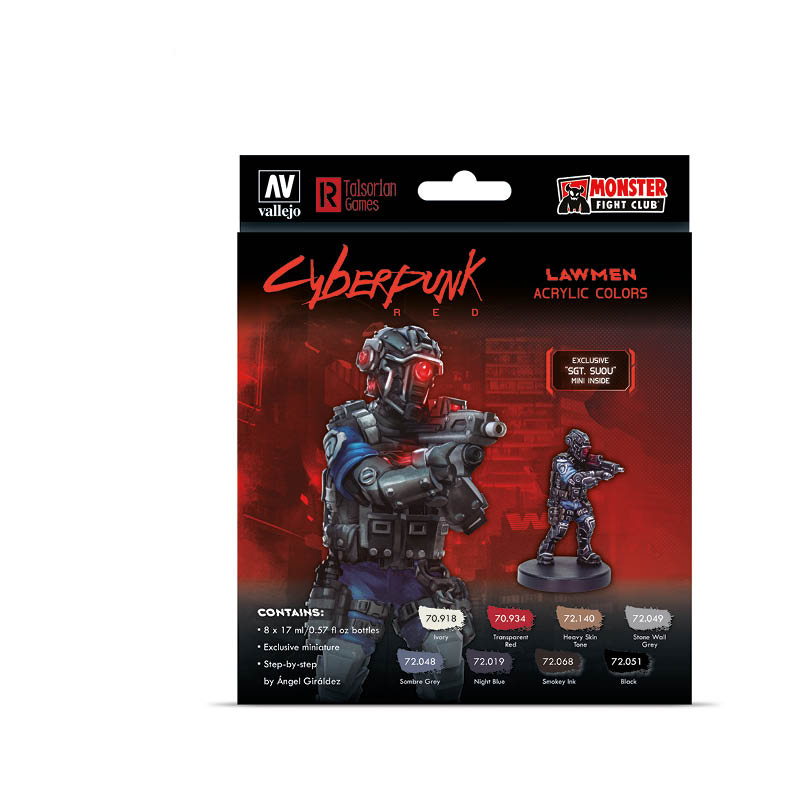 Набор красок Vallejo Cyberpunk Red Set: Lawman Exclusive Sergeant Suou #1